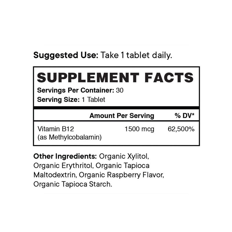 Vitamin B12 Chewables - 30 Tablets