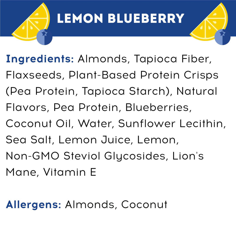 Keto Plant Protein Bar - Lemon Blueberry