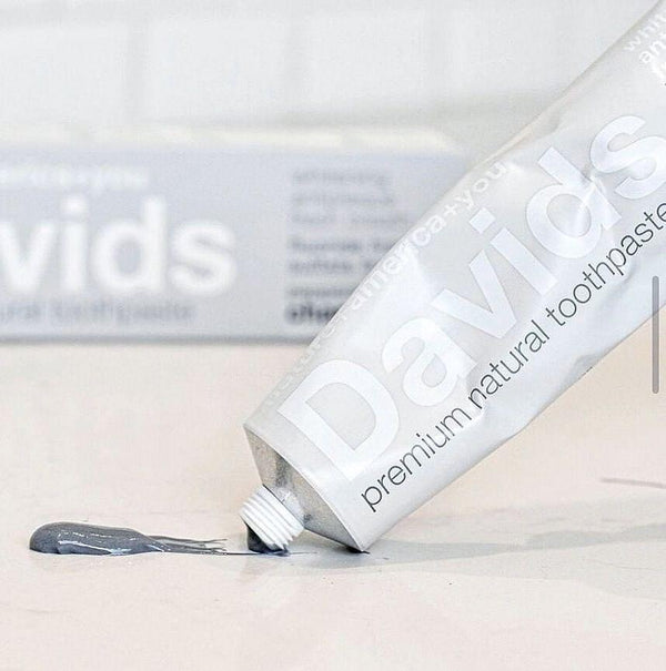 Premium Natural Toothpaste - Peppermint + Charcoal - Davids | Vegan Concept Hong Kong